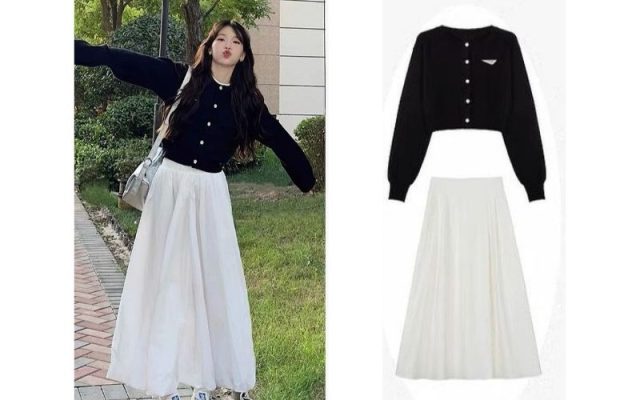 Cách kết hợp áo khoác với váy dài trẻ trung