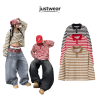 Áo Polo Sọc Dài Tay Unisex Nam Nữ 45kg-85kg