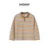 Áo Polo Sọc Dài Tay Unisex Nam Nữ 45kg-85kg