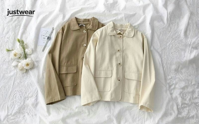 Áo khoác kaki nữ 2 lớp Hàn Quốc