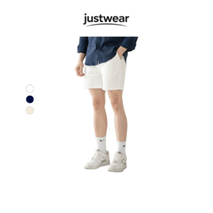 Quần Short vải Đũi cạp chun thoải mái Unisex Nam Nữ 45kg-85kg | JUSTWEAR