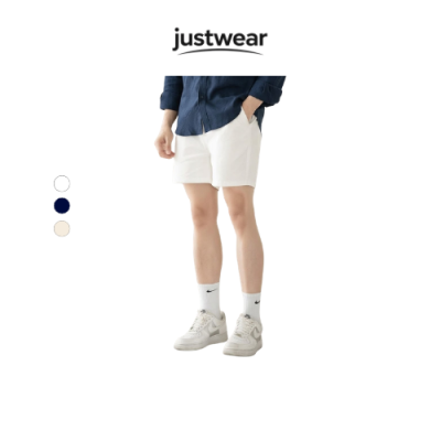 Quần Short vải Đũi cạp chun thoải mái Unisex Nam Nữ 45kg-85kg | JUSTWEAR